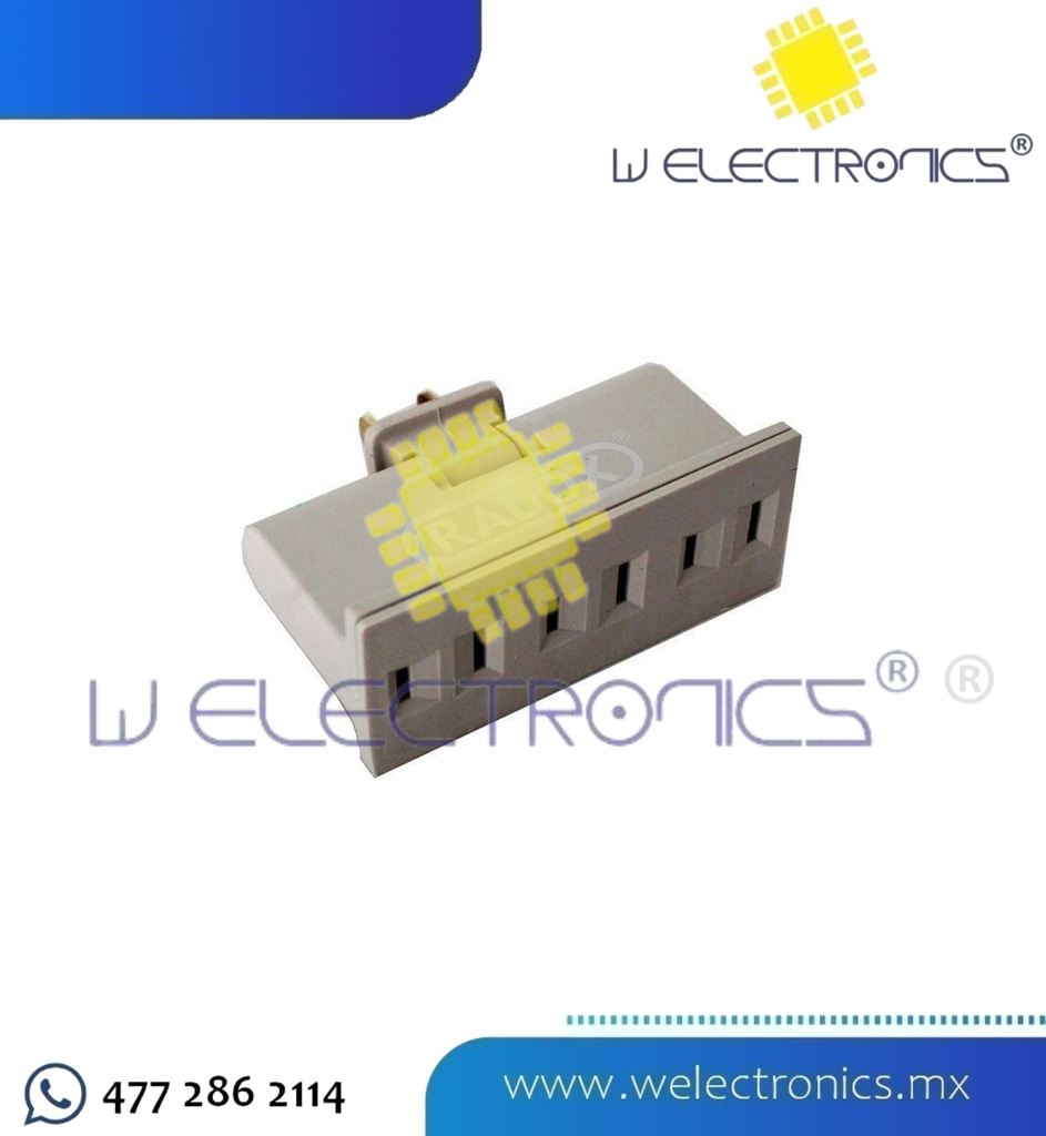 ADAPTADOR TOMACORRIENTE DE 3 CONTACTOS