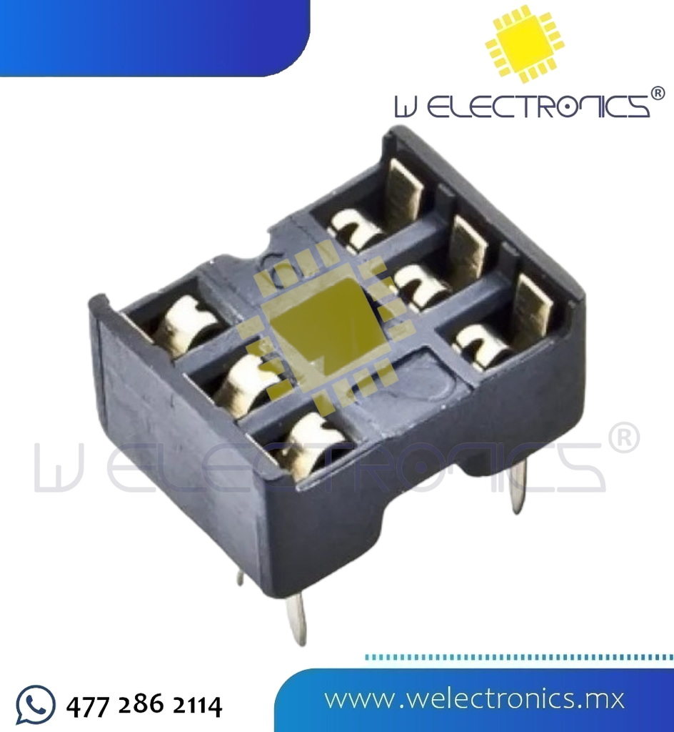 BASE PARA CIRCUITO INTEGRADO DE 6 PINES