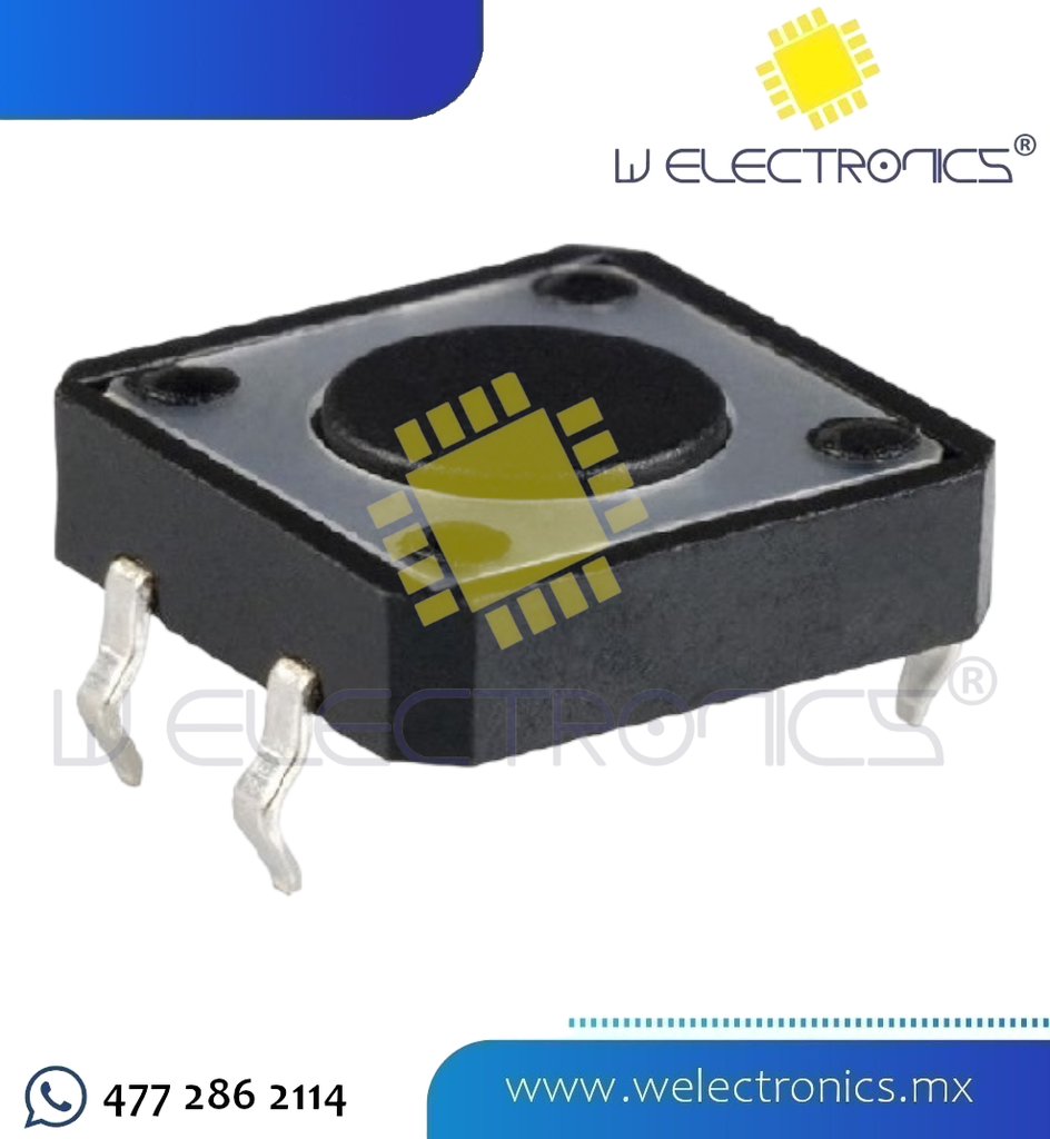 MICRO-SWITCH 4 PATAS BOTON REDONDO PLANO