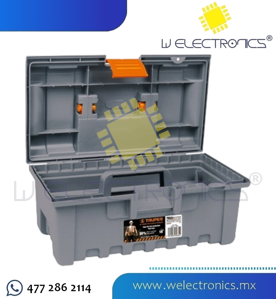 CAJA GRIS P/HERRAMIENTA AMPLIA 14"