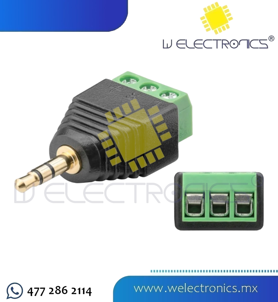 ADAPTADOR PLUG 3.5 ST C/TERMINAL ATORNILLABLE