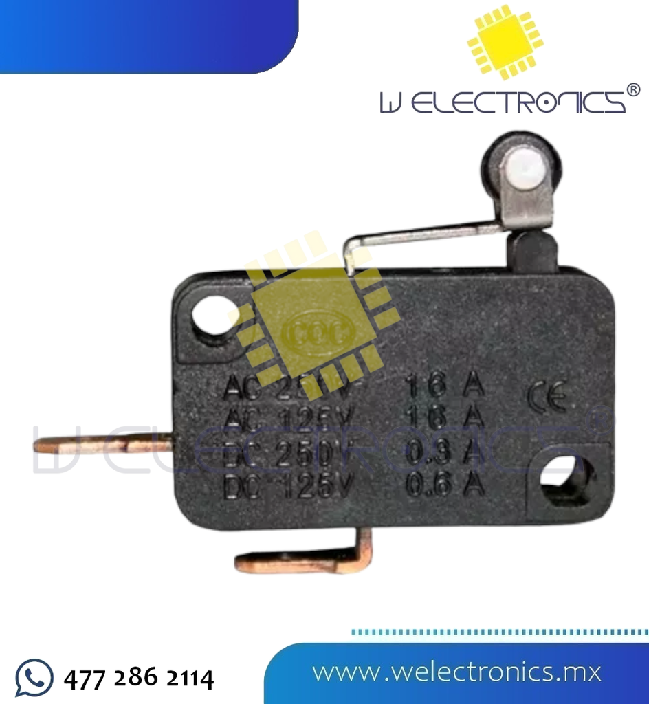 MICRO-SWITCH 15A CON RODAJA