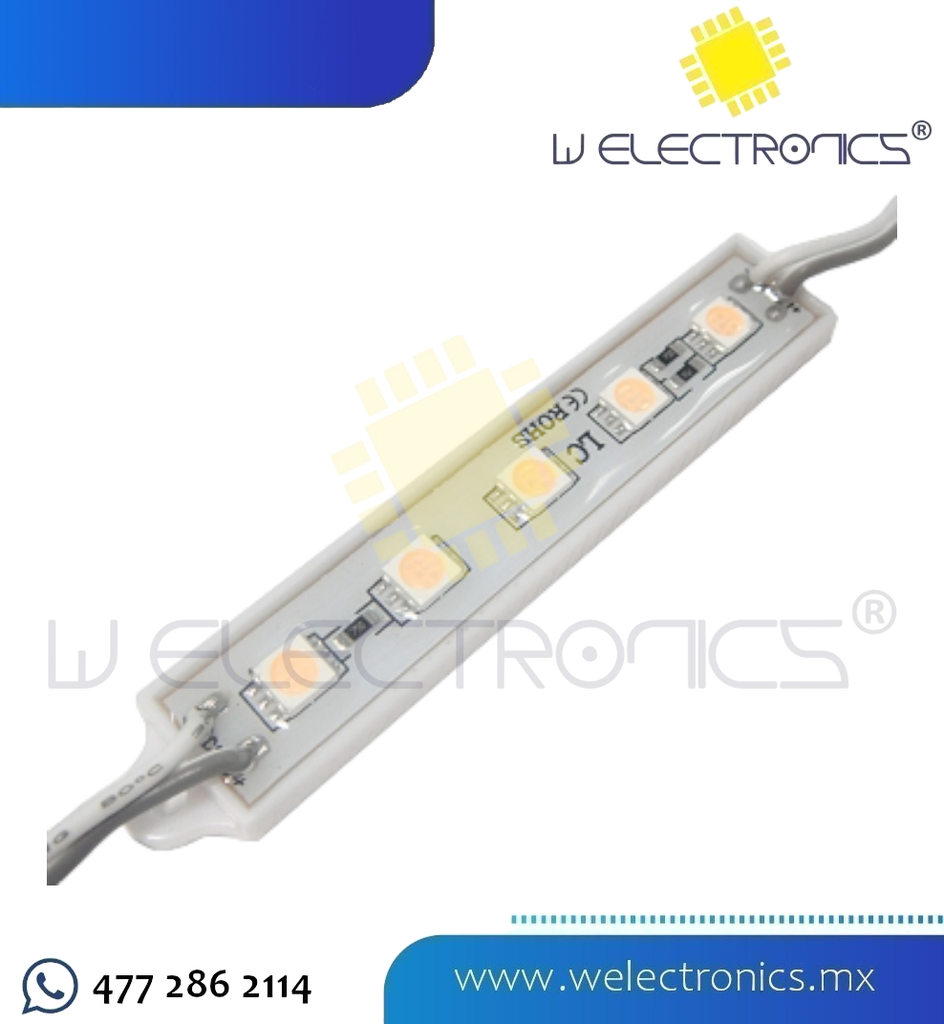 MODULO DE 5 LEDS SMD AMARILLO 5050