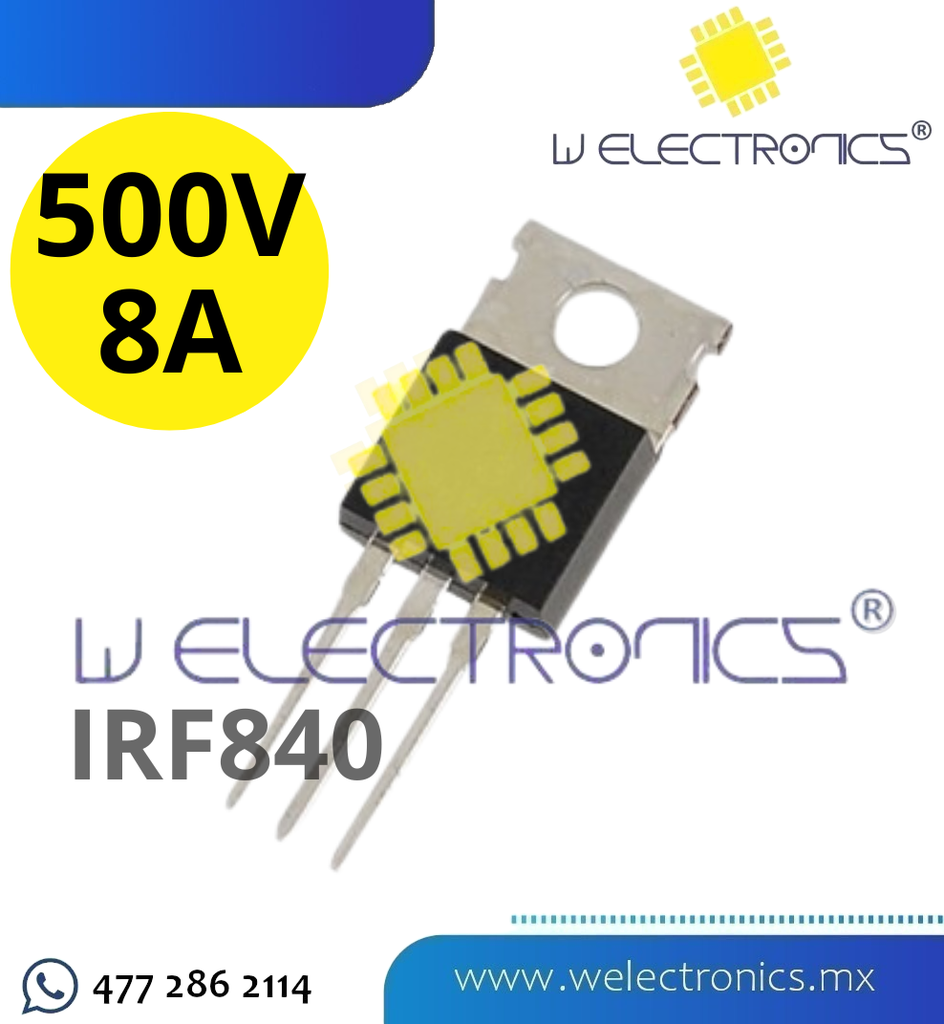 MOSFET IRF840 500V 8A