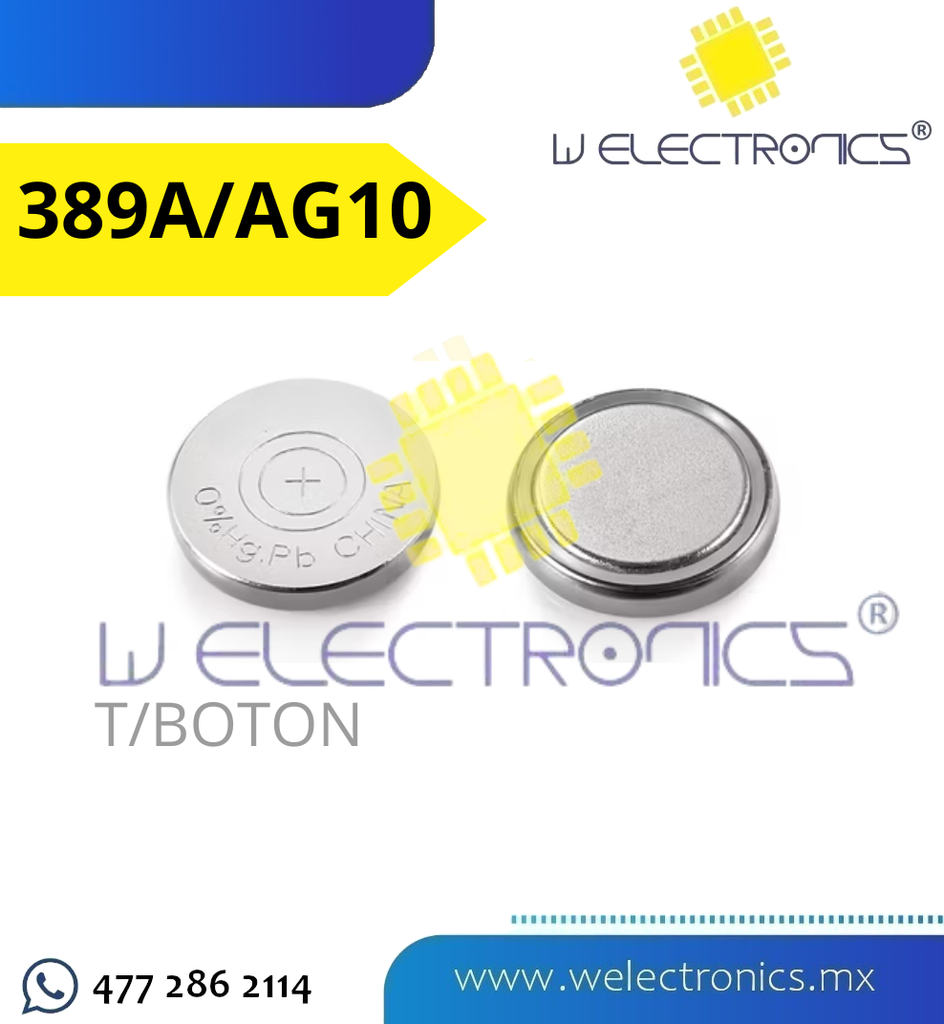 BATERIA ALCALINA 1.5V T/BOTON 389A/AG10