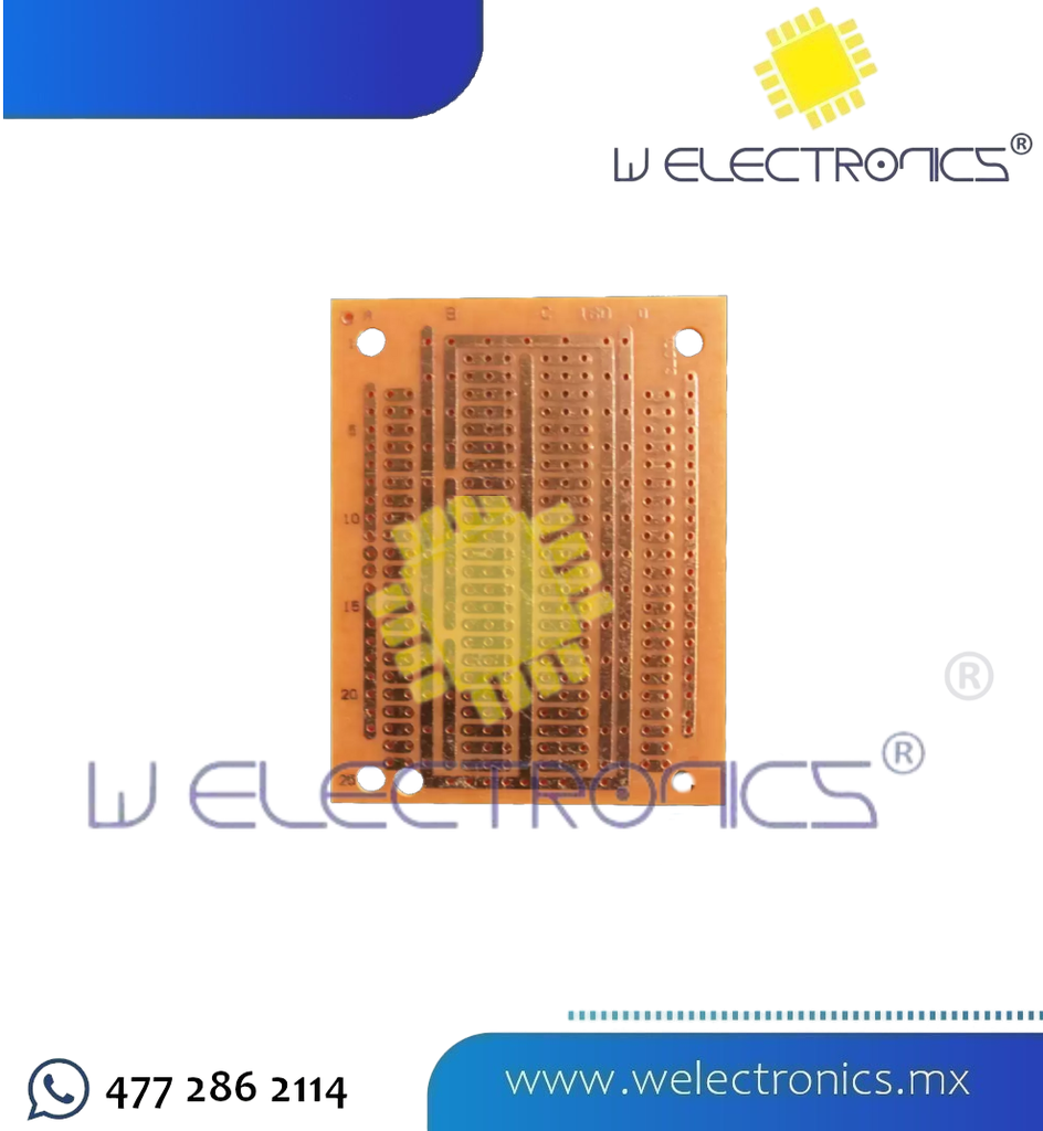 PLACA FENOLICA DE 5.5X7CM C/ORIFICIOS