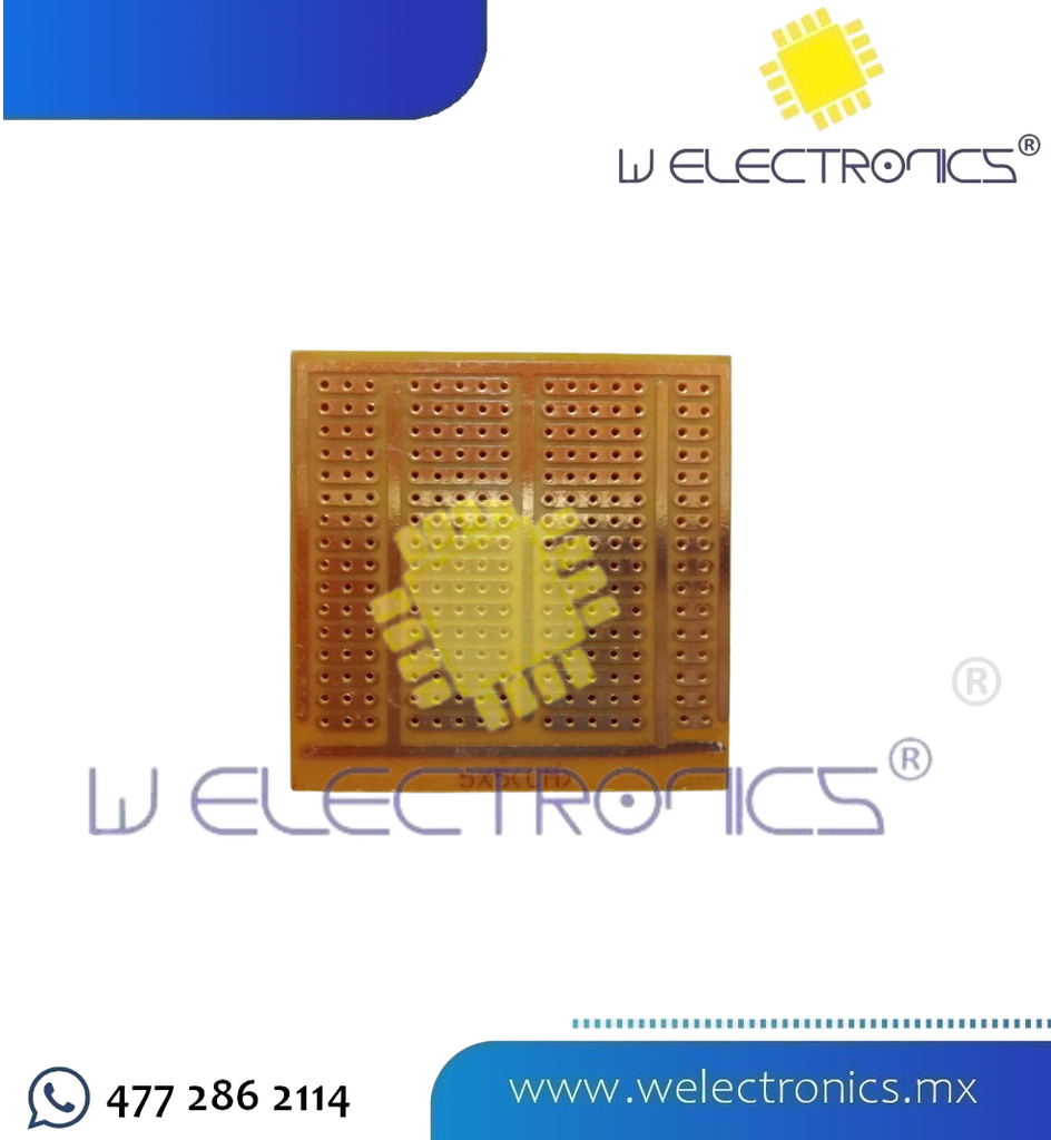 PLACA FENOLICA 1.5MM DE 5X5CM T/PROTOBOARD
