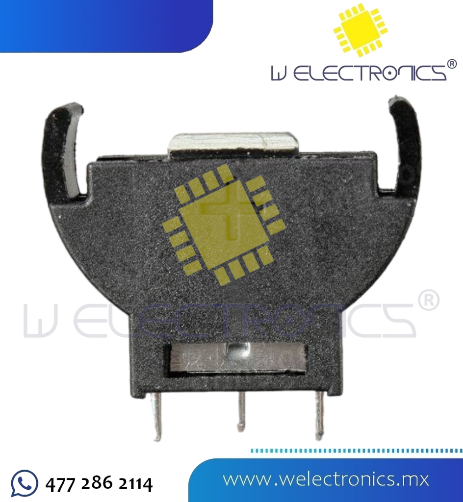 SOPORTE DE PILA T/BOTON CR2032 BATERIA VERTICAL