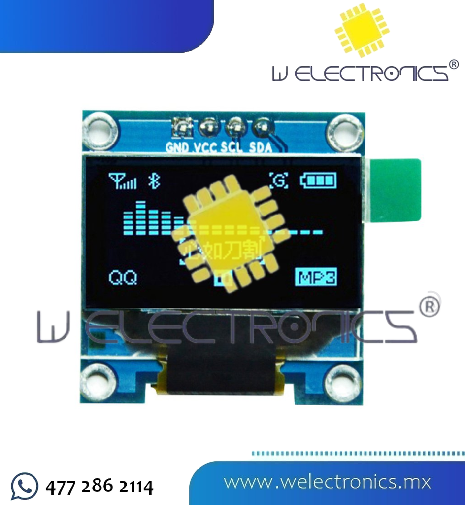 LCD OLED 128X64 AZUL 0.96" 7 PINES
