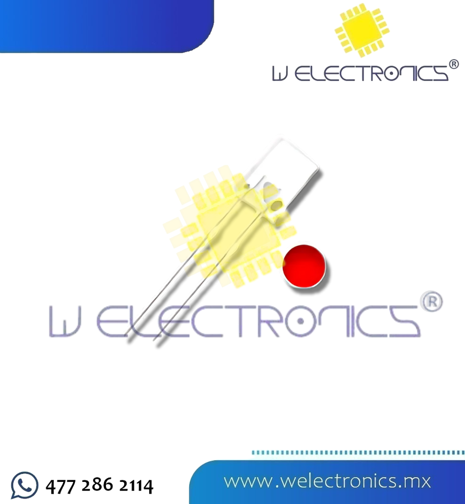 LED ULTRABRILLANTE CUADRADO ROJO 3MM