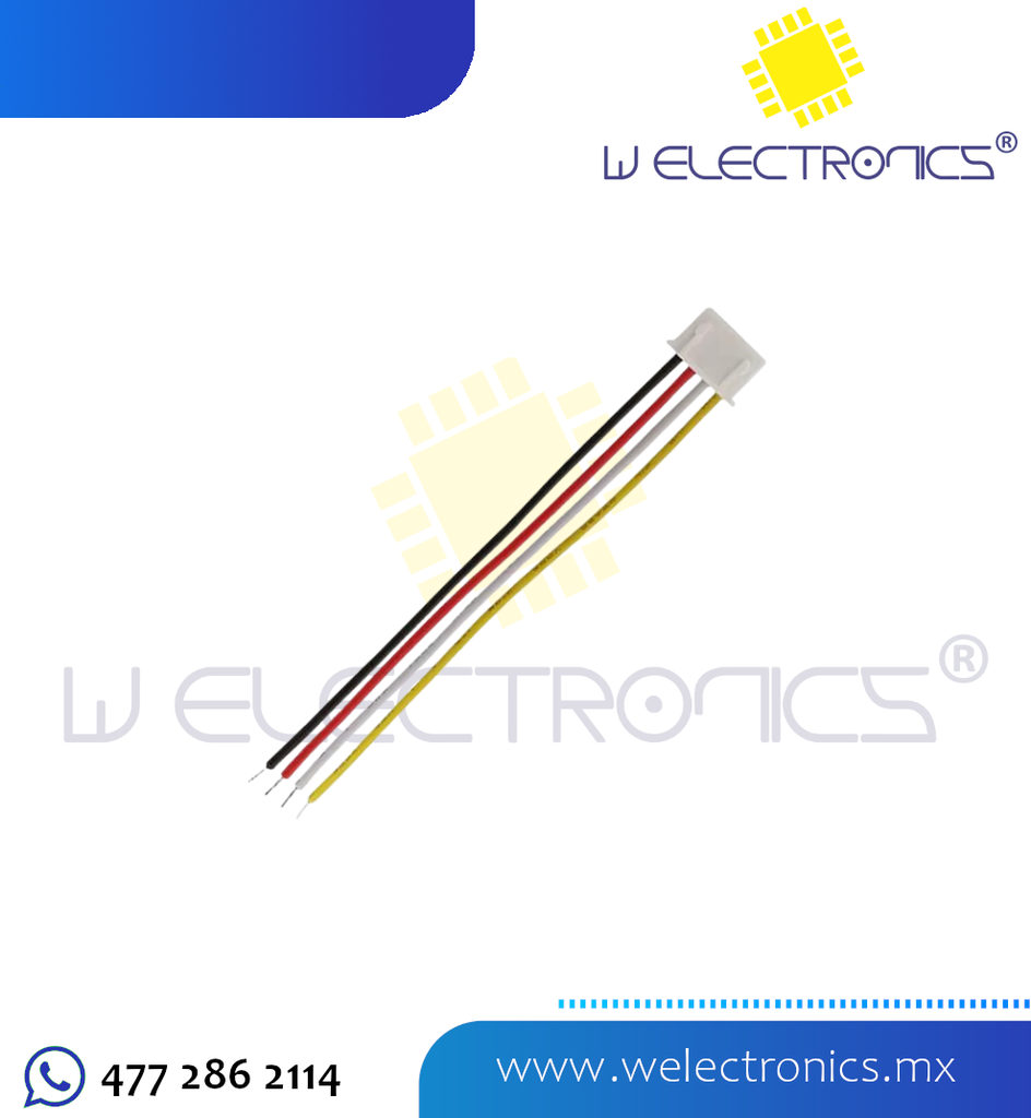 CONECTOR MOLEX JST 2.0 HEMBRA-MACHO 4 PINES CON CABLE