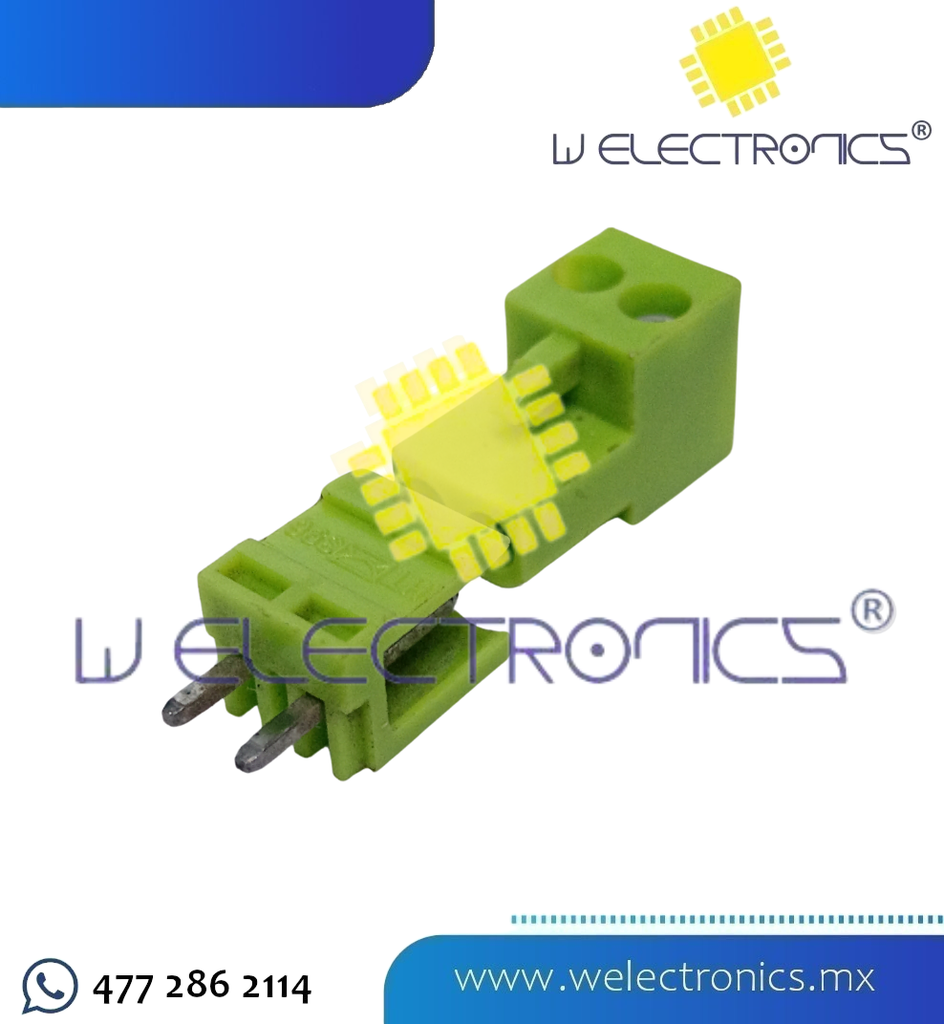 TERMINAL DE BLOQUE 2P RECTO 3.96MM H-M