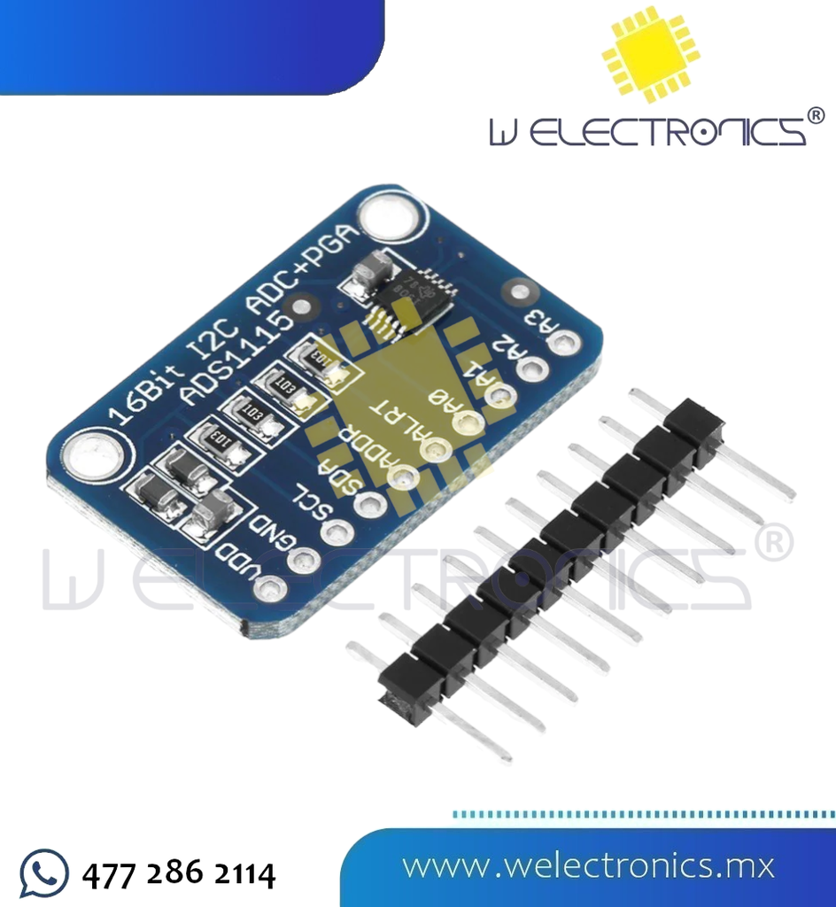 MODULO ADS1115 AMPLIFICADOR GANANCIA PROGRAMABLE