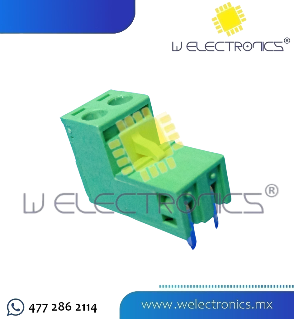 TERMINAL DE BLOQUE H-M 2P EN L 5.0 MM VERDE