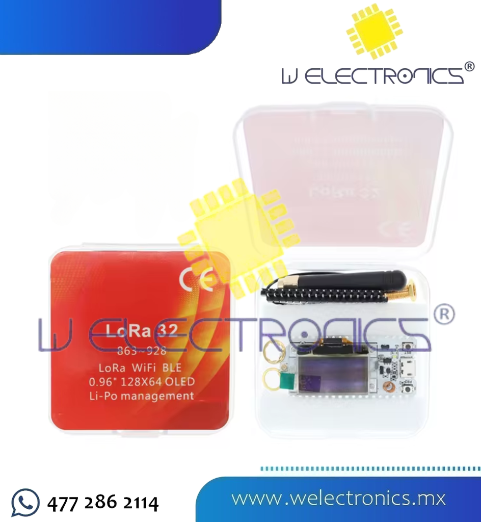KIT WIFI LORA PANTALLA OLED 0.96" IN ESP-32 863-928