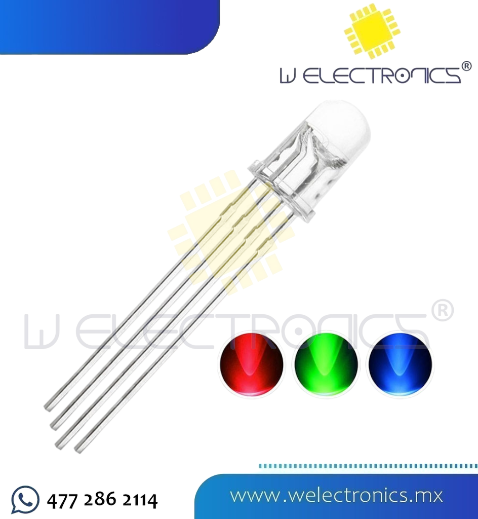 LED RGB 5MM ANODO COMUN