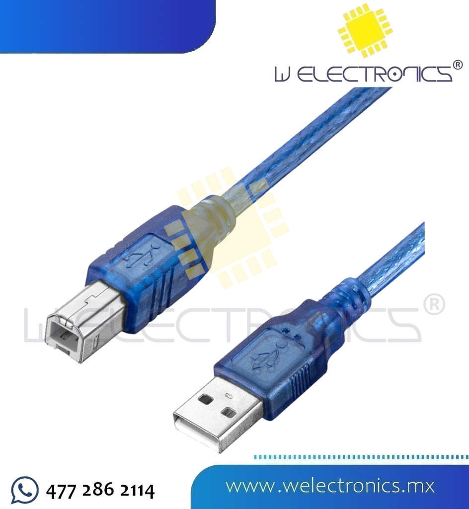 CABLE USB PARA ARDUINO UNO TIPO A-B