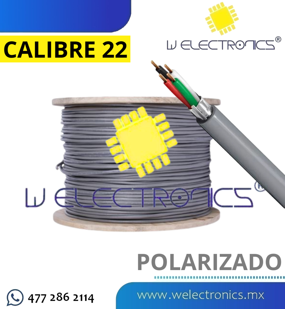 CABLE DE 4 HILOS BLINDADO CALIBRE 22