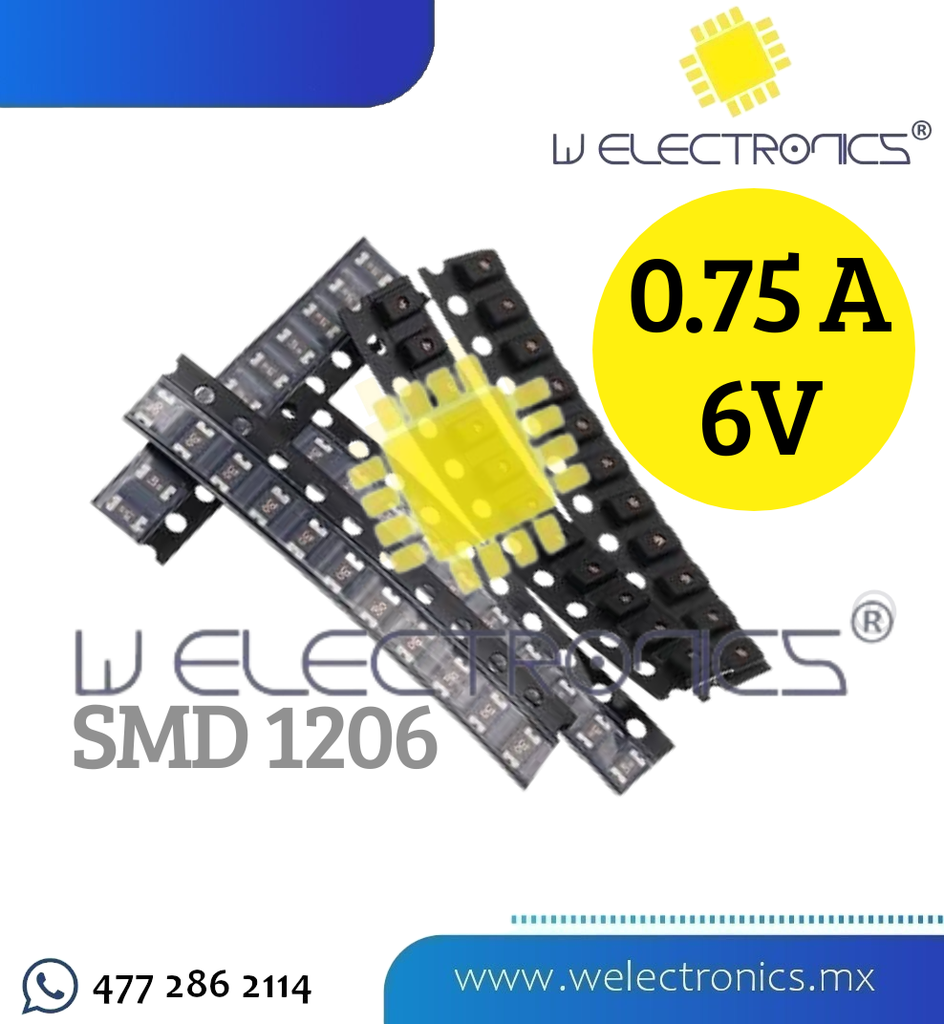 FUSIBLE SMD 1206 REC. RAPIDA 0.75A (A) 6V