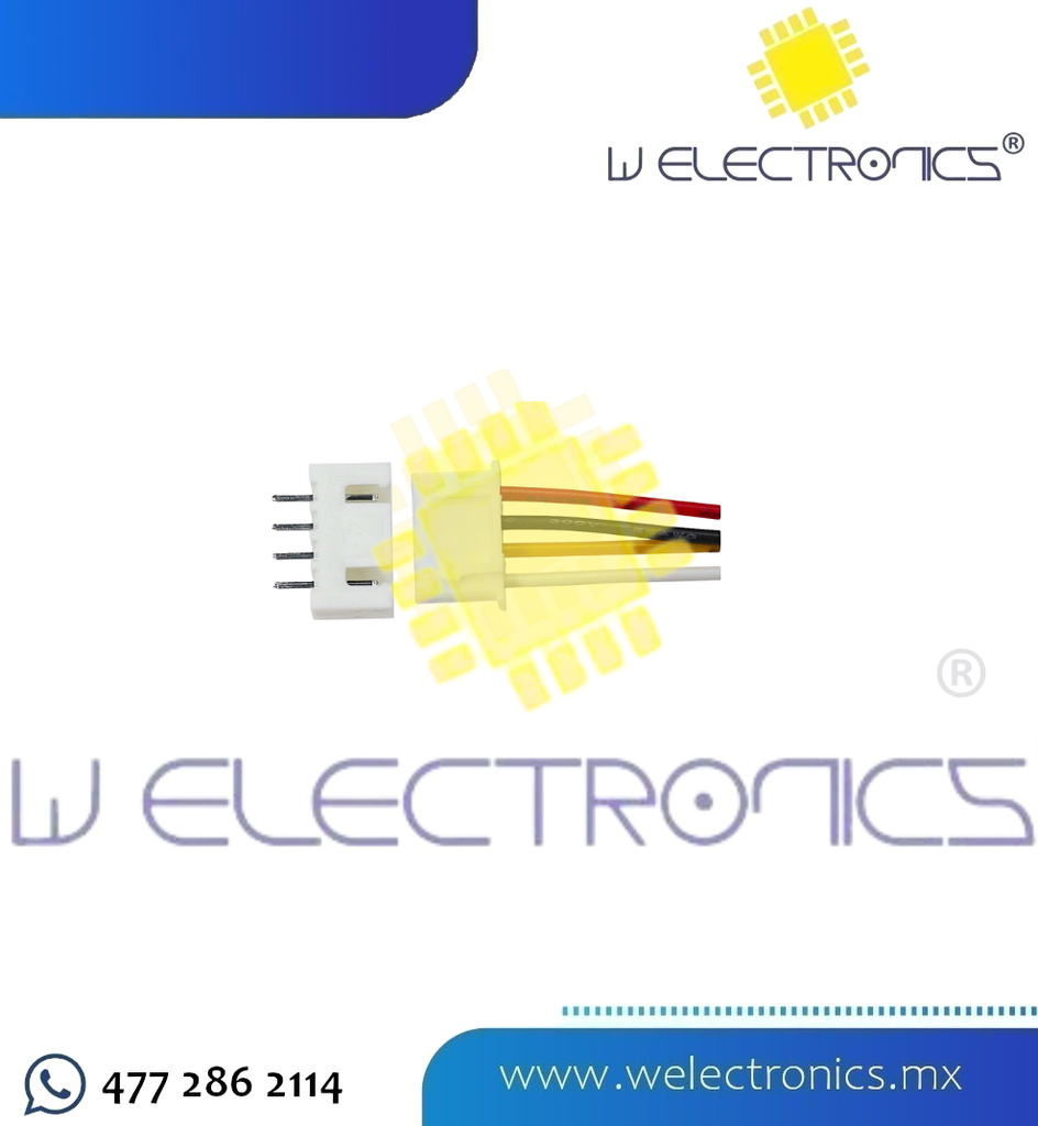 CONECTOR DE 4 PINES MOLEX CON CABLE 2.54MM