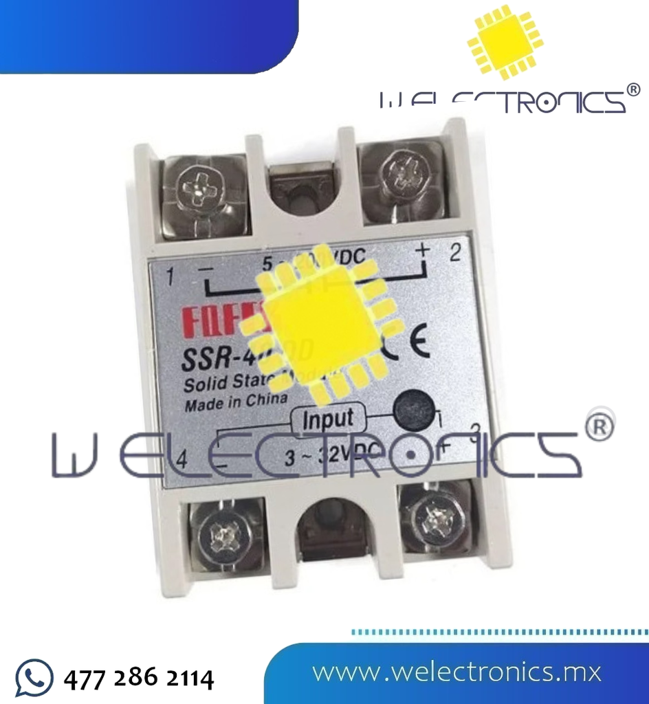 RELEVADOR ESTADO SOLIDO SSR-40 DA 3-32VDC 24-480 AC