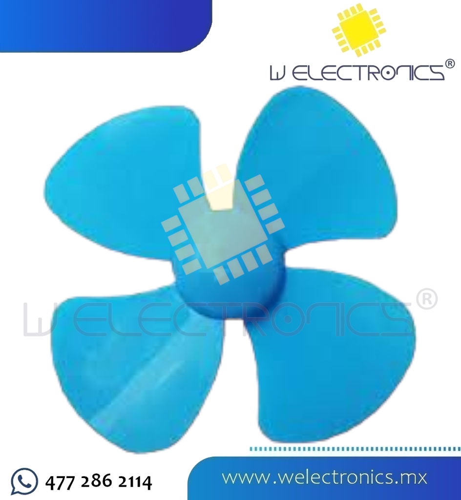 HELICE DE PLASTICO 4 PALAS EJE 2MM