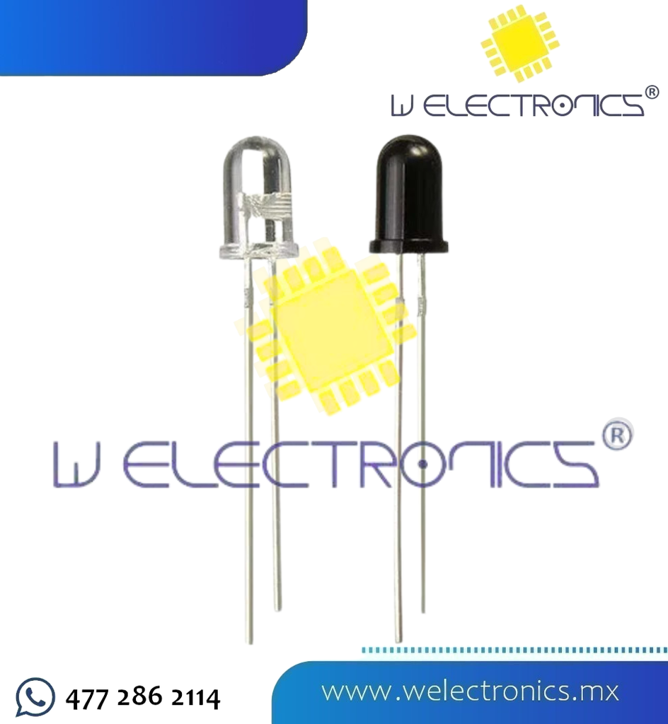 2 LEDS INFRARROJO EMISOR-RECEPTOR 3MM 940NM