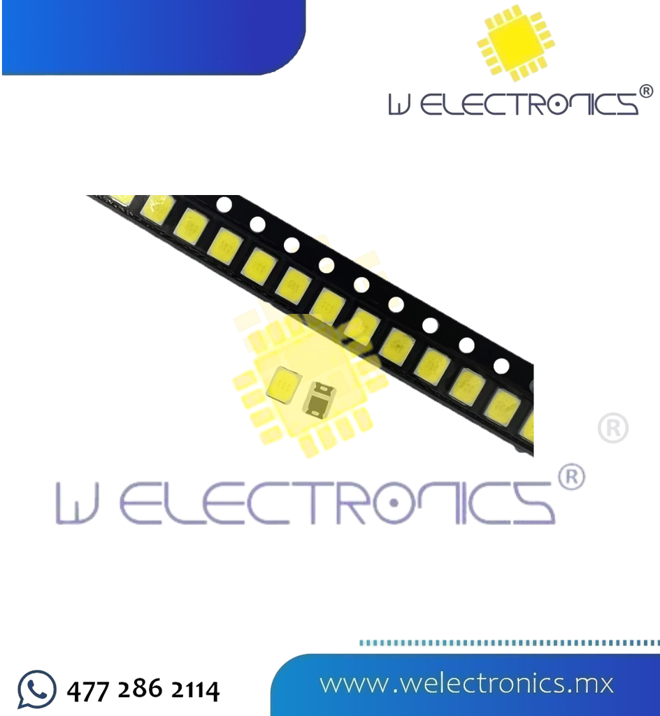 LEDS SMD 0.2W 3V 3528 25LM BLANCO