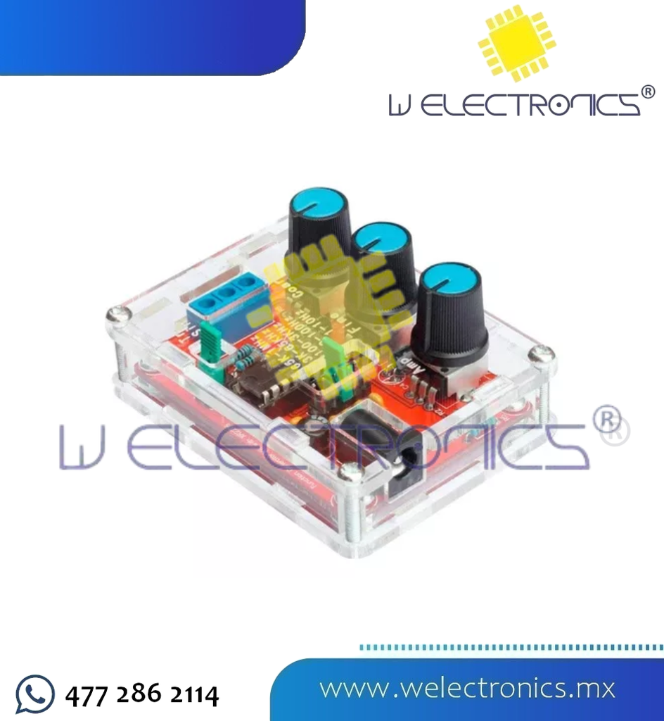 GENERADOR DE FUNCIONES SEÑAL SINUSOIDAL TRIANGULAR  CUADRADA CON CASE