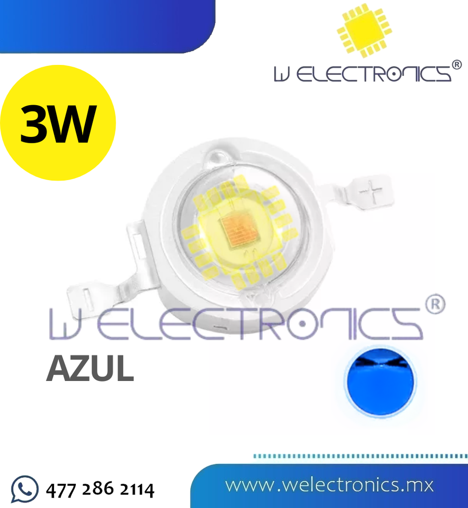 LED SMD 3W AZUL