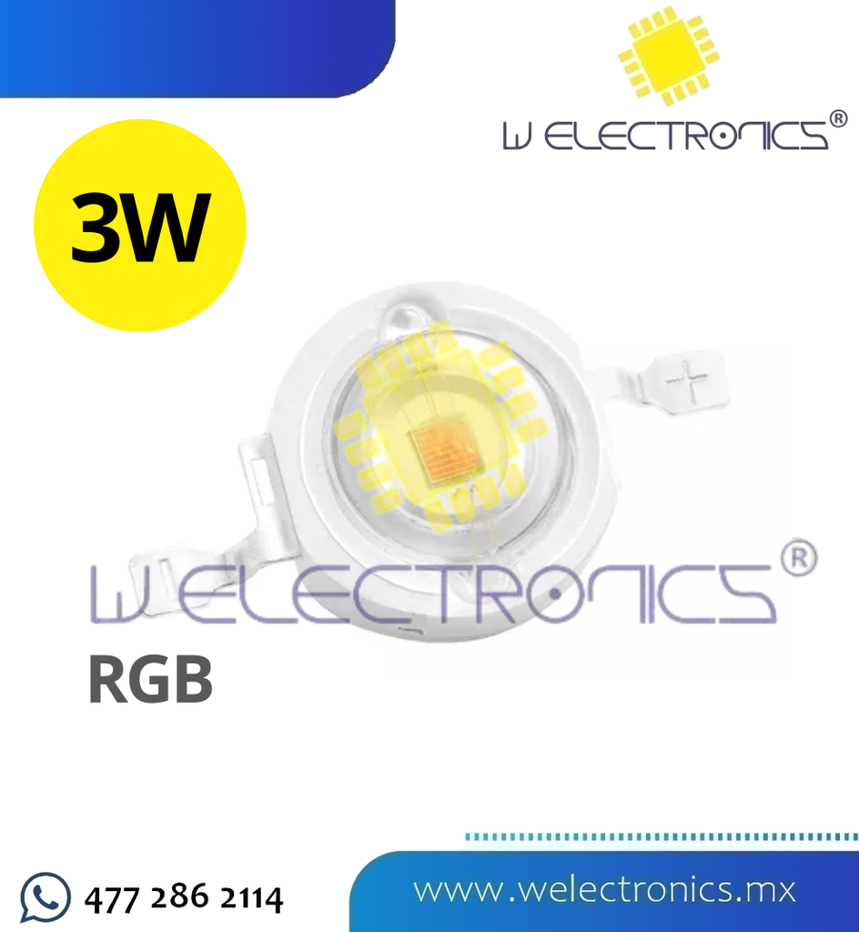LED SMD 3W RGB 6 PINES