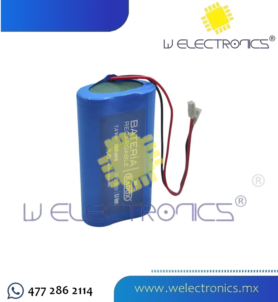 BATERIA RECARGABLE TIPO 18650 LI-ION 2800MA 11.1V (copia)