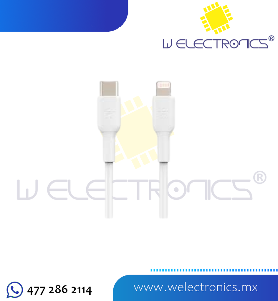 CABLE USB TIPO C A TIPO LIGHTNING 1M