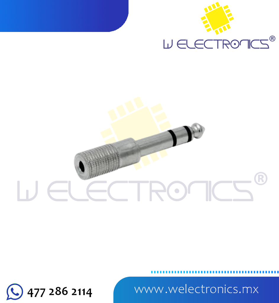 ADAPTADOR JACK 3.5  ST A PLUG 6.3 ST METALICO