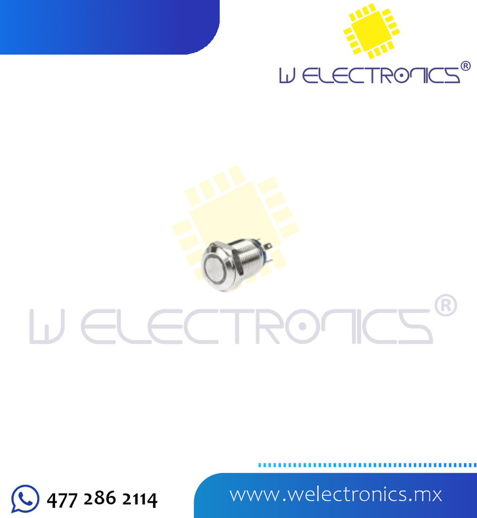 SWITCH T/PUSH ON CON PILOTO 12-24V 2A