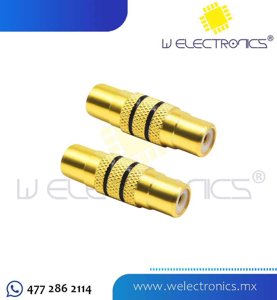 ADAPTADOR JACK A JACK RCA FRANJA NEGRA
