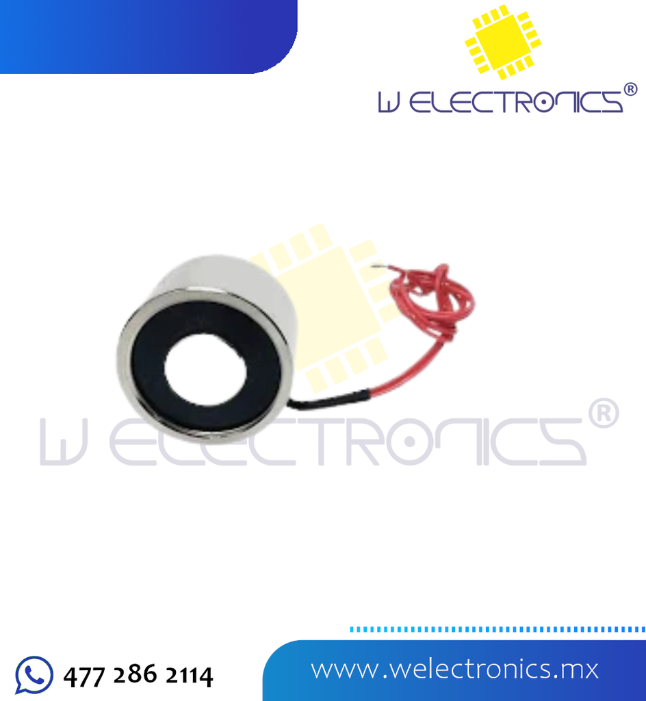 ELECTRO IMAN 12V DC DIÁMETRO 2CM 2.5KG (copia)