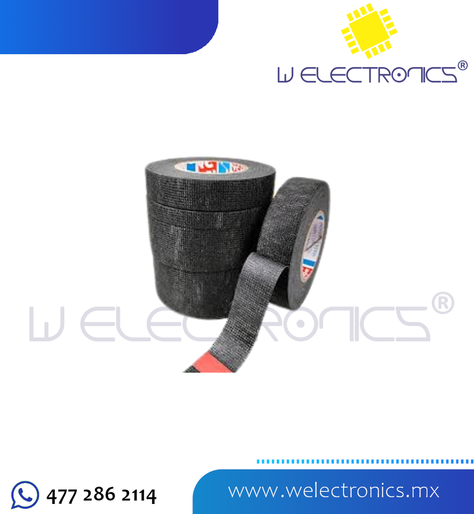 CINTA DE TELA RESISTENTE AL FUEGO 19MM X 15MTS