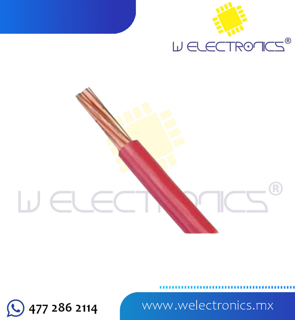 CABLE C/AISLANTE P/AMPLIF CAL 10 AWG ROJO