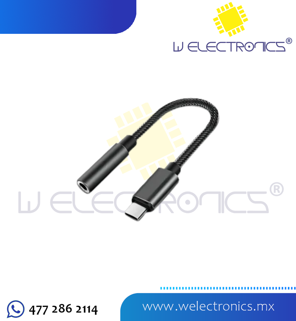ADAPTADOR USB C A JACK 3.5MM AUXILIAR