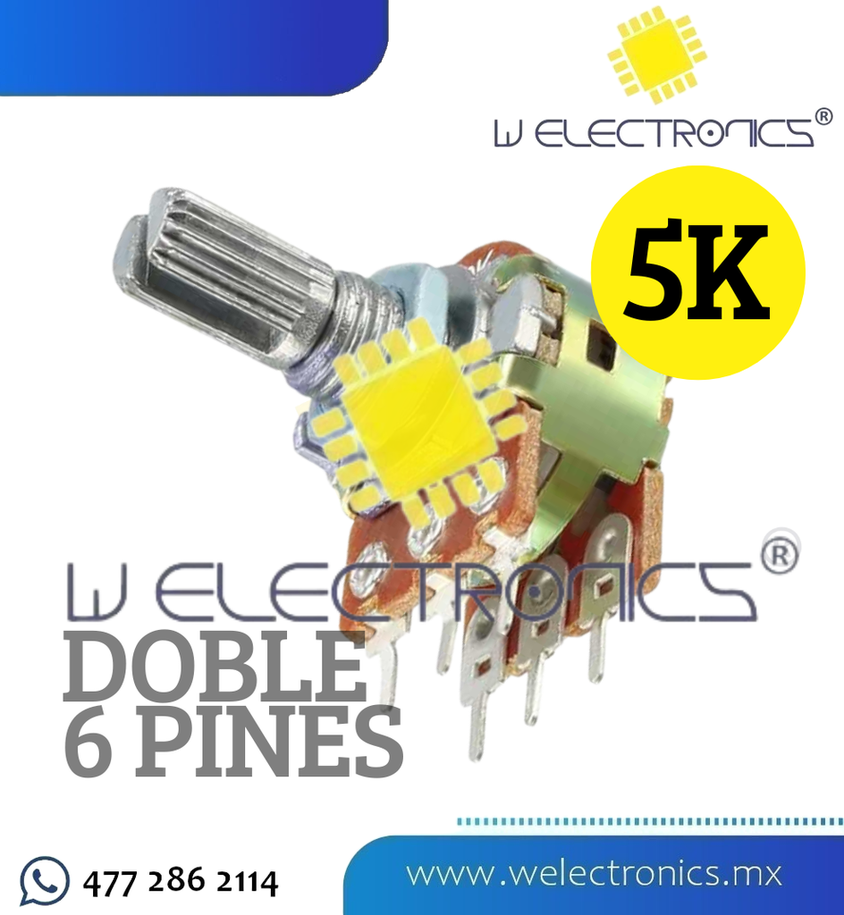POTENCIOMETRO DOBLE 6 PINES