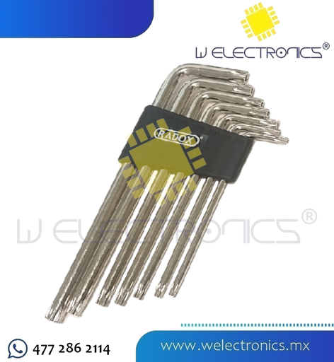 [310-217] JUEGO DE 7 LLAVES TIPO TORX DE ACERO
