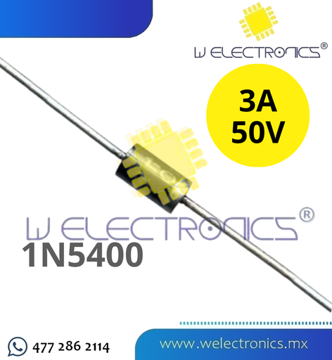 [803-519] DIODO RECTIFICADOR 1N5400 3A 50V