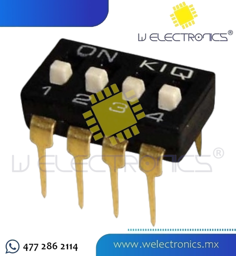 [835-936] DIP SWITCH 4 INTERRUPTORES NEGRO
