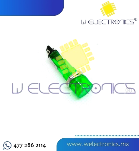 [245-485] FOCO NEON PLASTICO 12V MEDIANO VERDE
