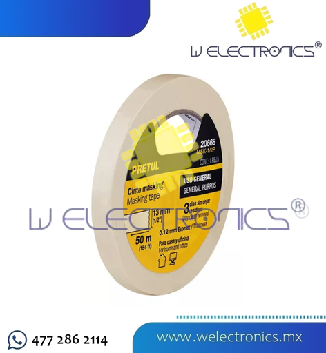 [12589] MASKING TAPE 1/2 X 50 MTS