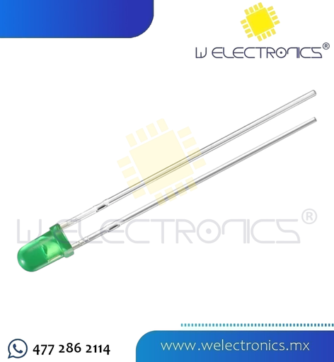 [LED1106] LED DIFUSO 3MM VERDE