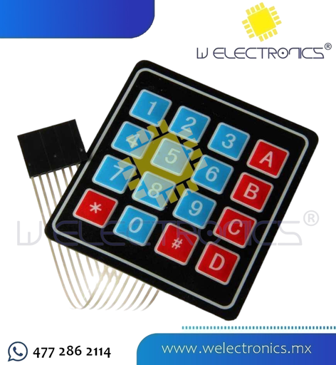 [870-305] TECLADO MATRICIAL DE MEMBRANA 4X4