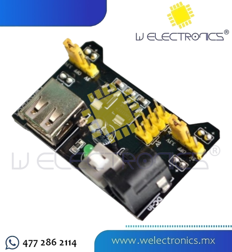 [MOD0025] MODULO DE ALIMENTACION DE 5V/3.3V PARA PROTOBOARD