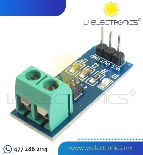 [MOD0076] MODULO SENSOR DE CORRIENTE ACS712 20A